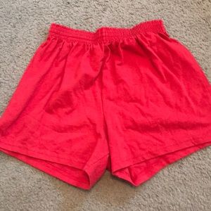 Red soffe shorts